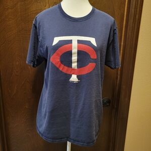 Minnesota Twins Navy Blue Graphic T-Shirt